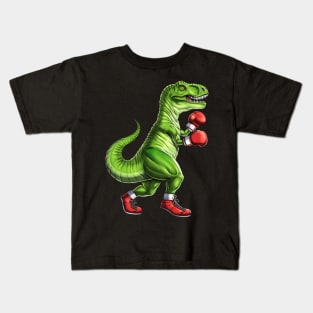 Boxing T-Rex Dinosaur Kids T-Shirt